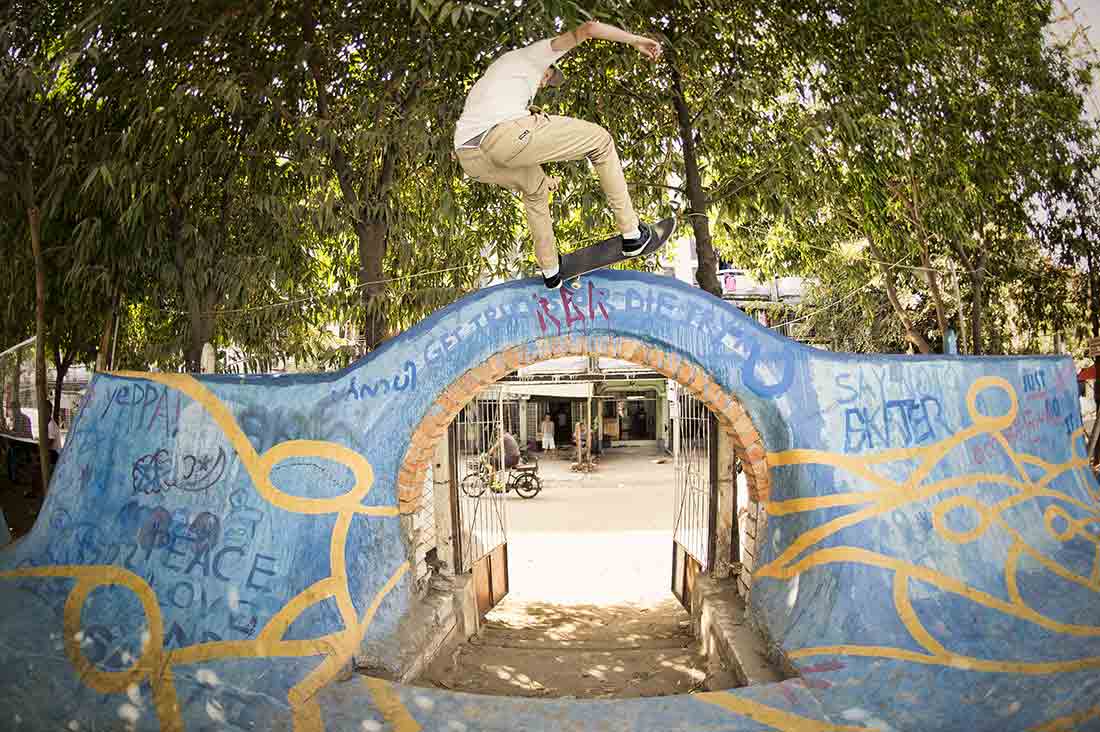 skateboarder in myanmar