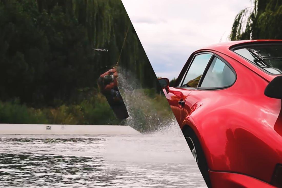 Video Perfect Ride mit dem Porsche 911 Turbo zum Wakeboarden